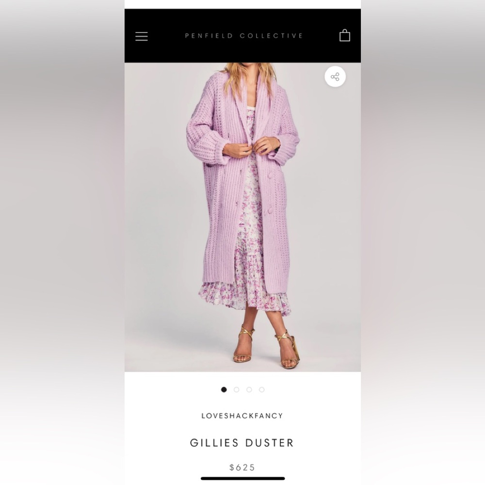 LOVESHACK FANCY GILLIES DUSTER